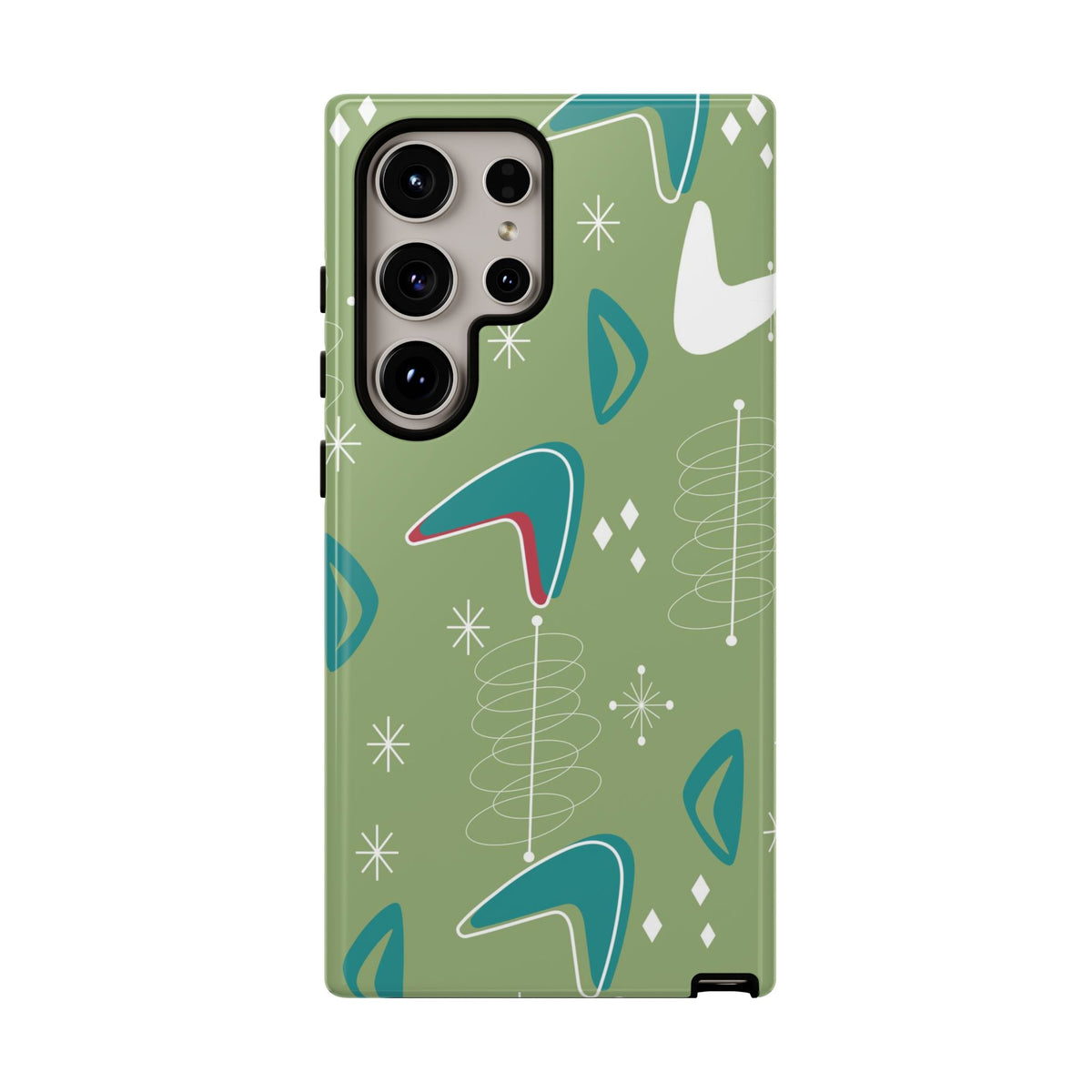 Mid Century Modern Atomic Boomerang, 50s Space Age Tough Phone Case
