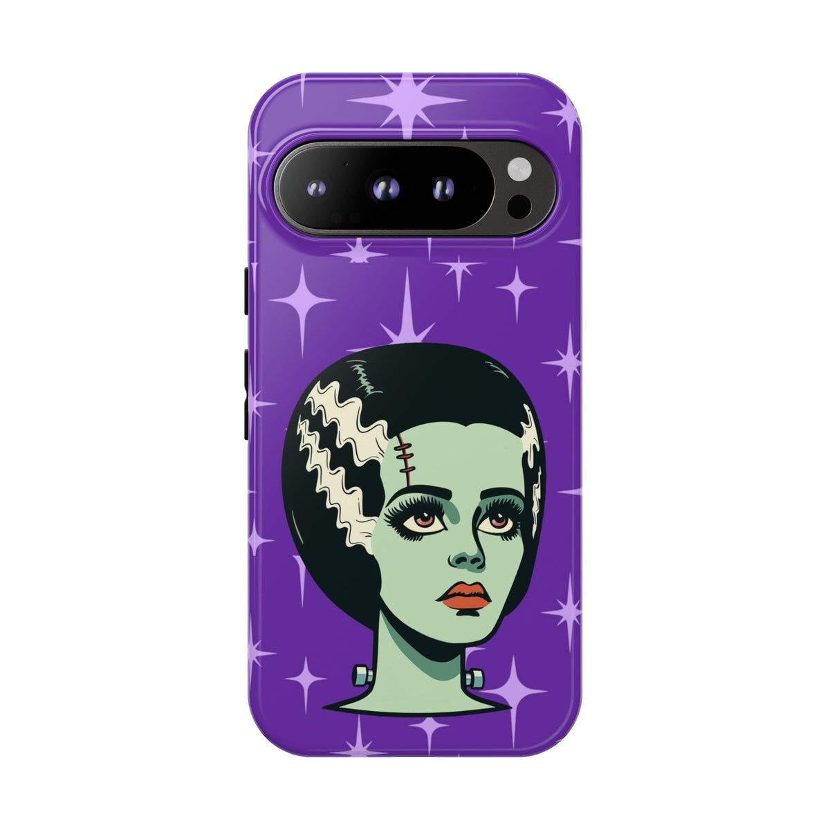 Bride of Frankenstein Retro Mid Mod Horror Buff Purple Halloween Tough Phone Case