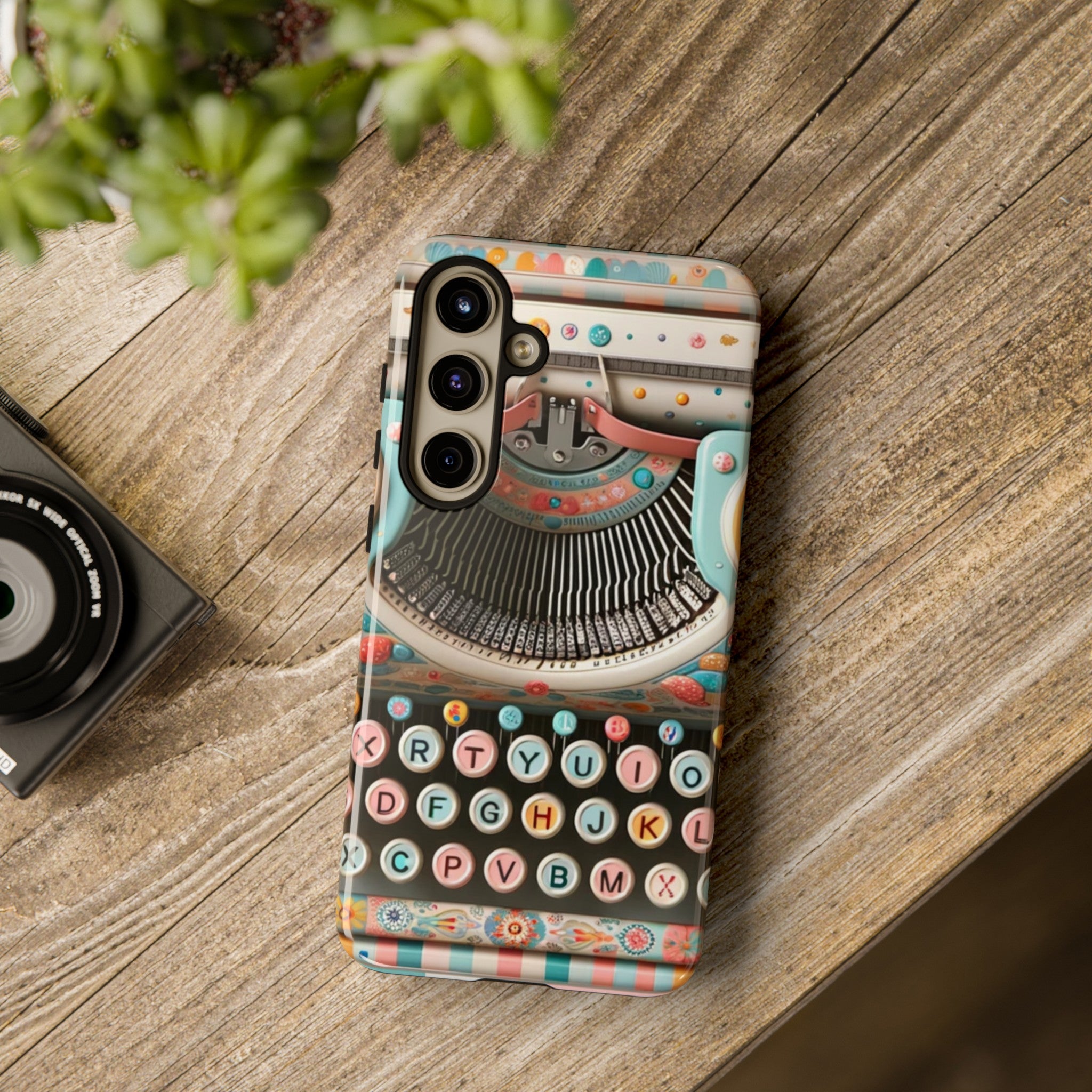 Retro Typewriter Mid Mod Kitschy  Quirky Fun Smart Phone, Tough Cases