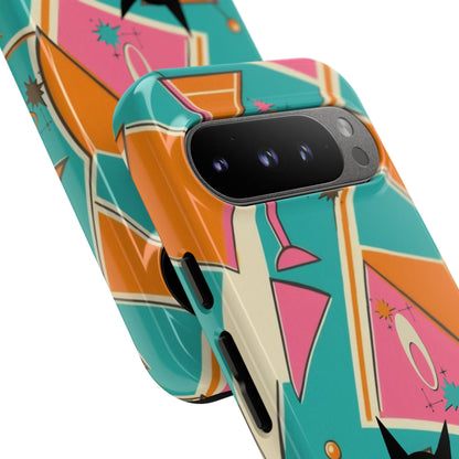 Atomic Cat Mid Mod Retro Cat Phone Case - Tough Cases for Stylish Cat Lovers