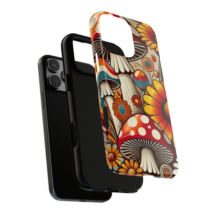 Colorful Mushroom Flower Phone Case - Boho Chic Design