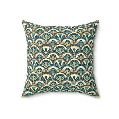 Art Deco Peacock Inspired Pillow Cover and Insert - Mid Century Modern Gal