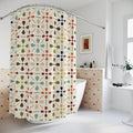 Scandinavian Floral Mid Century Modern  Shower Curtain - Vintage-Inspired Bathroom Decor