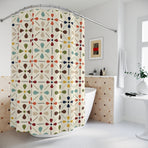 Scandinavian Floral Mid Century Modern  Shower Curtain - Vintage-Inspired Bathroom Decor