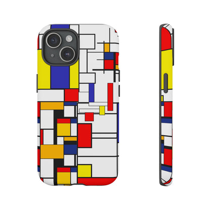 Retro Mod Mondrian, Mid Century Modern Style Tough Phone Case