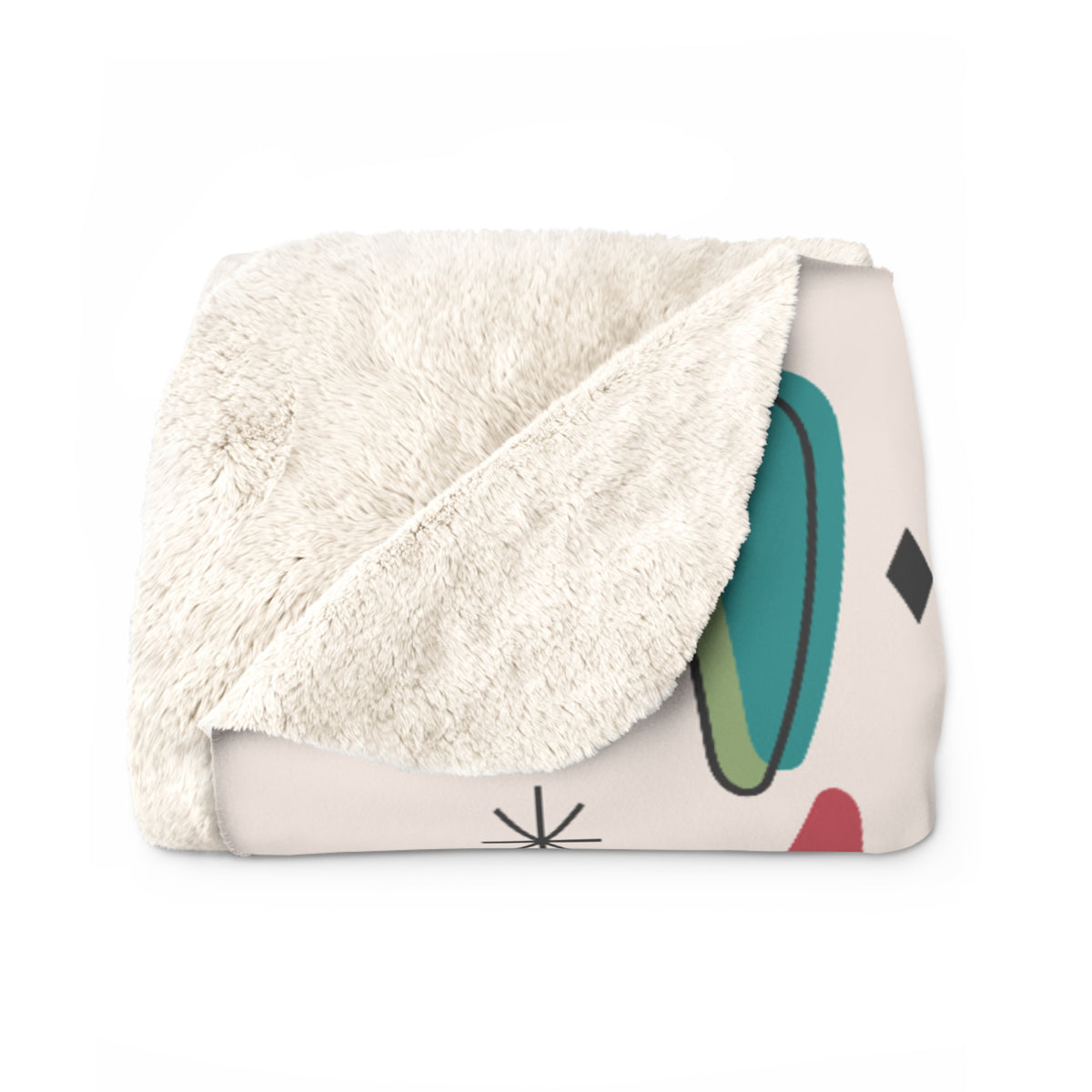 Atomic Cat Mid Century Modern Kitschy Quirky Milestone Birthday, I'm Not Old, I'm Mid Century Modern, Gift For Her Sherpa Fleece Blanket - Mid Century Modern Gal