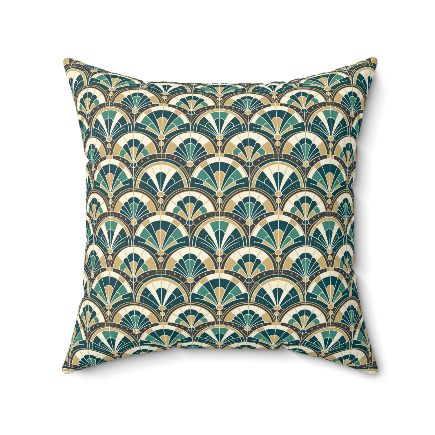 Art Deco Peacock Inspired Pillow Cover and Insert - Mid Century Modern Gal