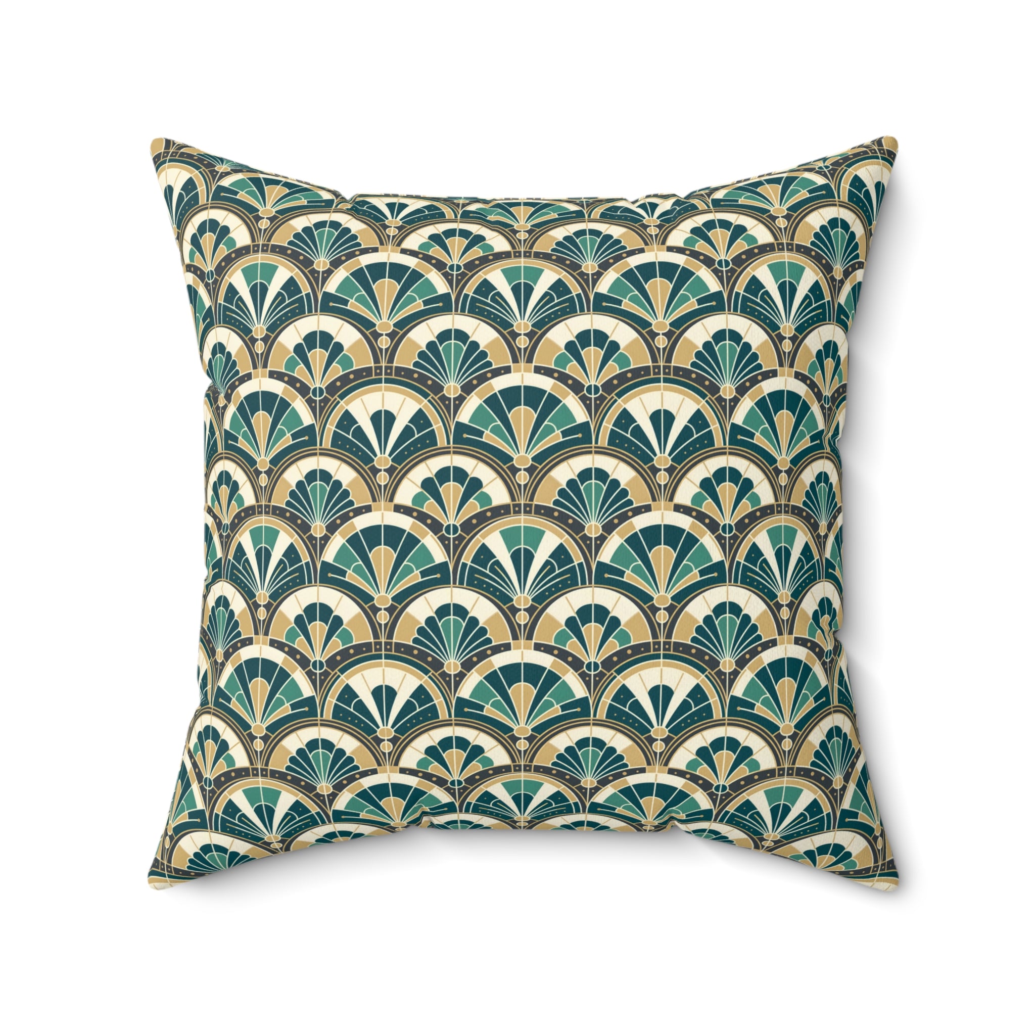 Art Deco Peacock Inspired Pillow Cover and Insert - Mid Century Modern Gal