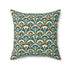 Art Deco Peacock Inspired Pillow Cover and Insert - Mid Century Modern Gal