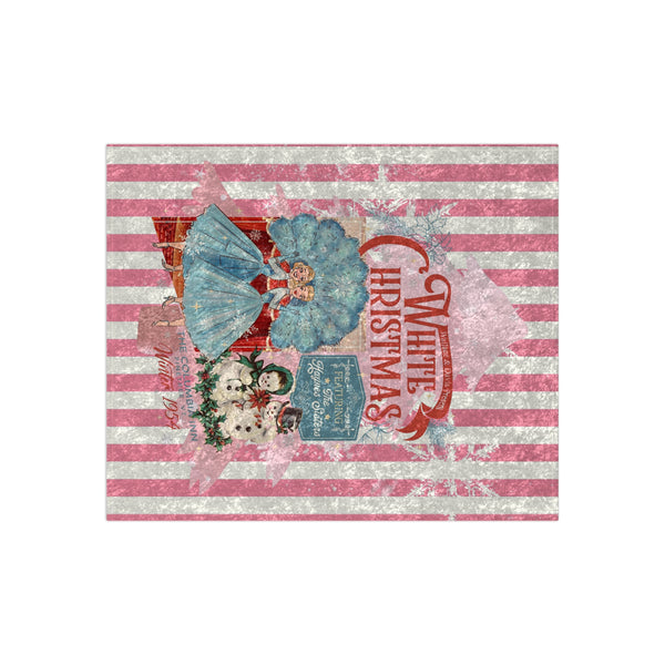 Sister Sister Haynes Sister Wallace And Davis Vintage Inspired Crushed Velvet Blanket - White Christmas Design