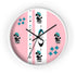 Mid Century Modern Atomic Pink Starburst Wall Clock with Cute Retro Mod Poodle Design - Mid Century Modern Gal