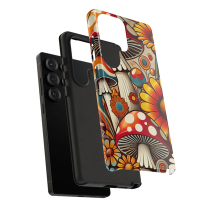 Colorful Mushroom Flower Phone Case - Boho Chic Design