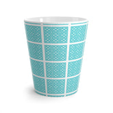 Mid Century Modern Breeze Block Blue, Kitschy Mod Latte Mug - Perfect for Coffee Lovers & Gift Giving - Mid Century Modern Gal