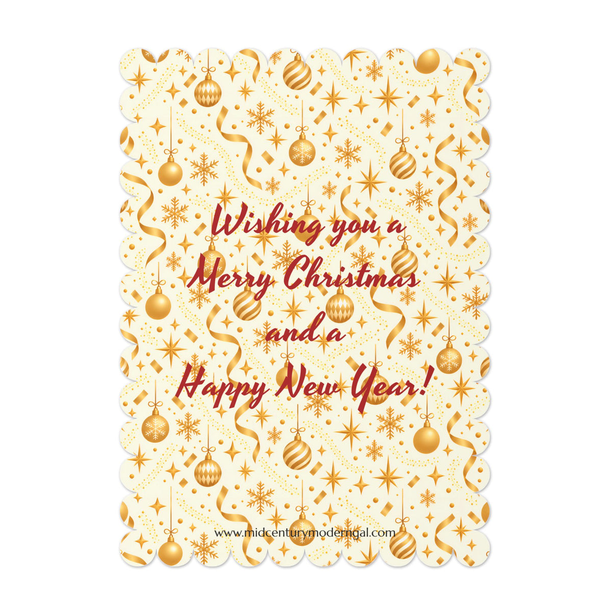 Mid Century Modern Christmas Martini Dapper Gay Male Couple Flat Postcard Style Christmas Greeting Cards