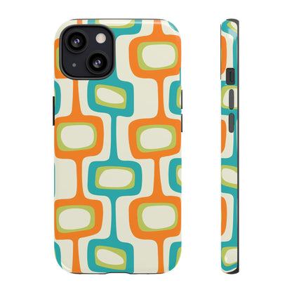 Mid Century Modern Groovy Googie Design, Colorful Smart Phone Tough Cases - Mid Century Modern Gal