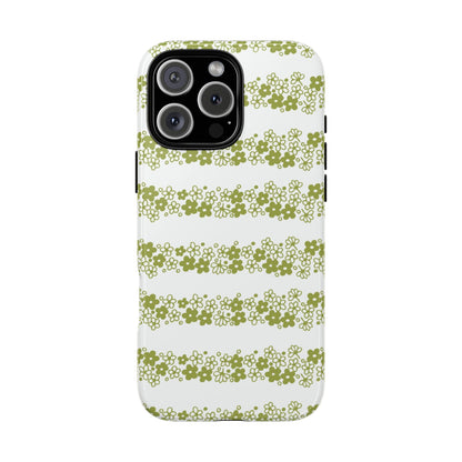 Pyrex Crazy Daisy Spring BlossonFloral Phone Case: Tough Cases with Elegant Green Floral Design, Durable Phone Cover