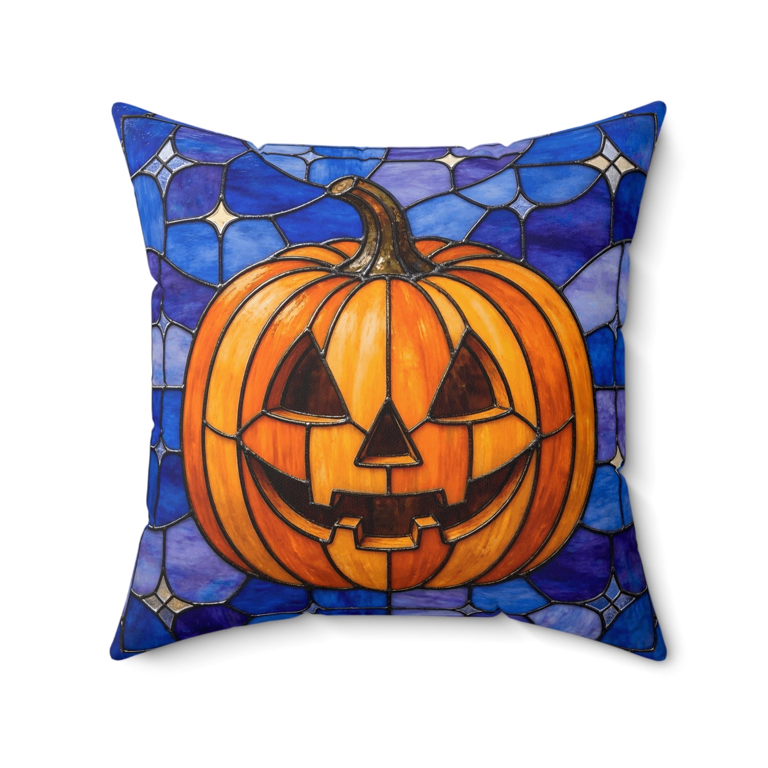 Halloween Stained Glass Style Jack-o&