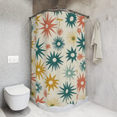 Mid Century Modern Atomic Starburst Shower Curtain - Mid Century Modern Gal