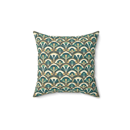 Art Deco Peacock Inspired Pillow Cover and Insert - Mid Century Modern Gal