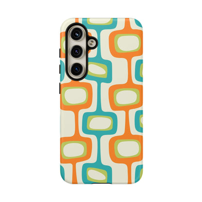 Mid Century Modern Groovy Googie Design, Colorful Smart Phone Tough Cases