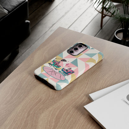 Atomic Cats Reading, Book Talk, Book Lover, Retro Chic Phone Case with Retro Vibe - Cozy Living Room Design
