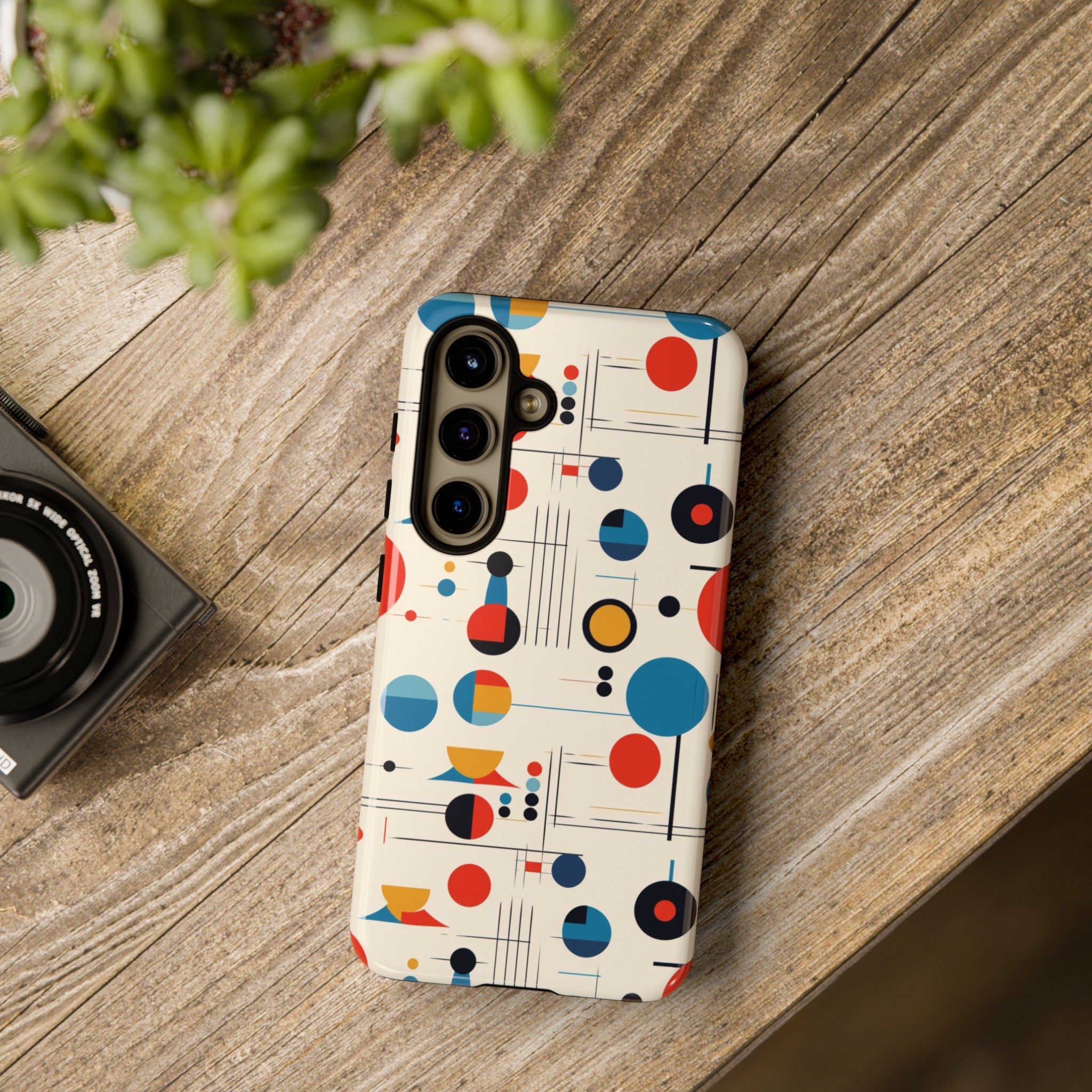 Mid Mod Bauhaus Designed iPhone, Samsung, Retro Phone Tough Cases