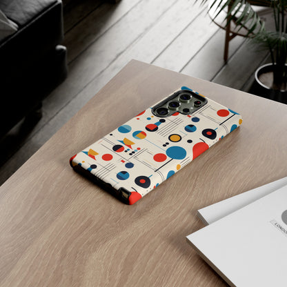 Mid Mod Bauhaus Designed iPhone, Samsung, Retro Phone Tough Cases