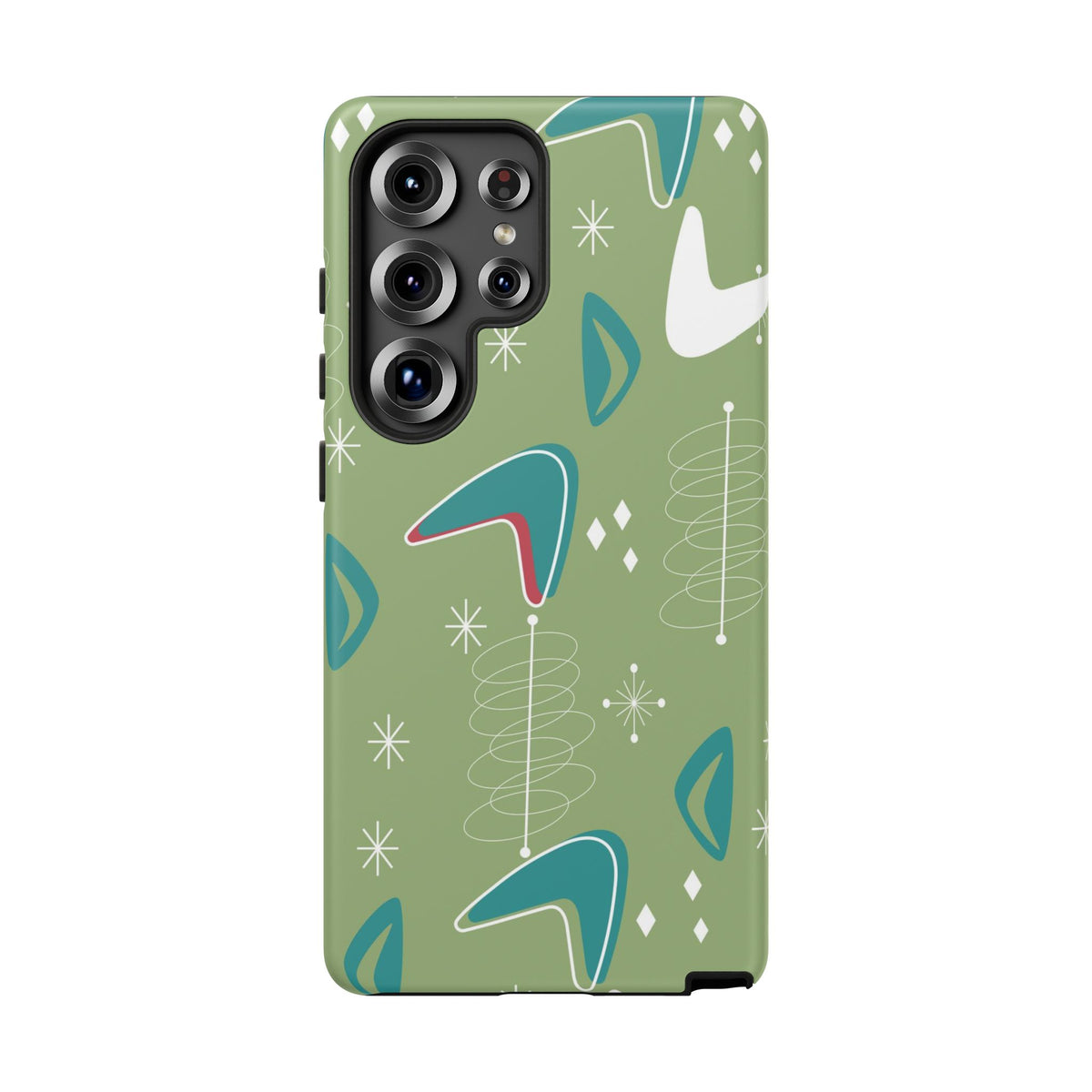 Mid Century Modern Atomic Boomerang, 50s Space Age Tough Phone Case