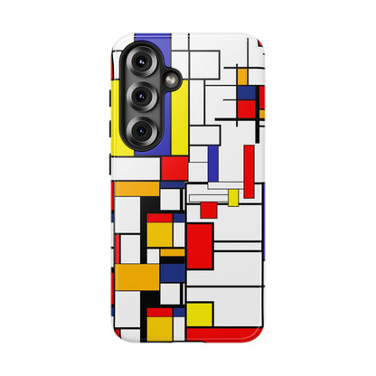 Retro Mod Mondrian, Mid Century Modern Style Tough Phone Case