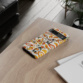 Atomic Cat Mid Mod Orange, Yellow, Groovy Cat Smart Phone Tough Cases - Mid Century Modern Gal