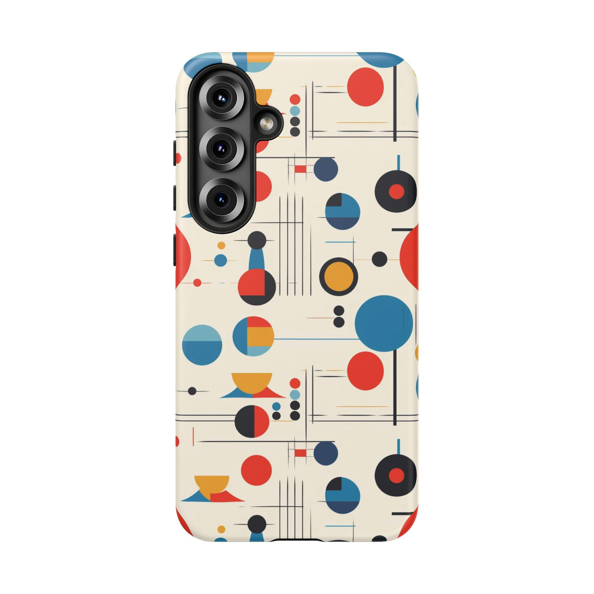Mid Mod Bauhaus Designed iPhone, Samsung, Pixel Retro Phone Tough Cases