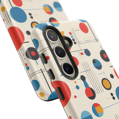 Mid Mod Bauhaus Designed iPhone, Samsung, Retro Phone Tough Cases