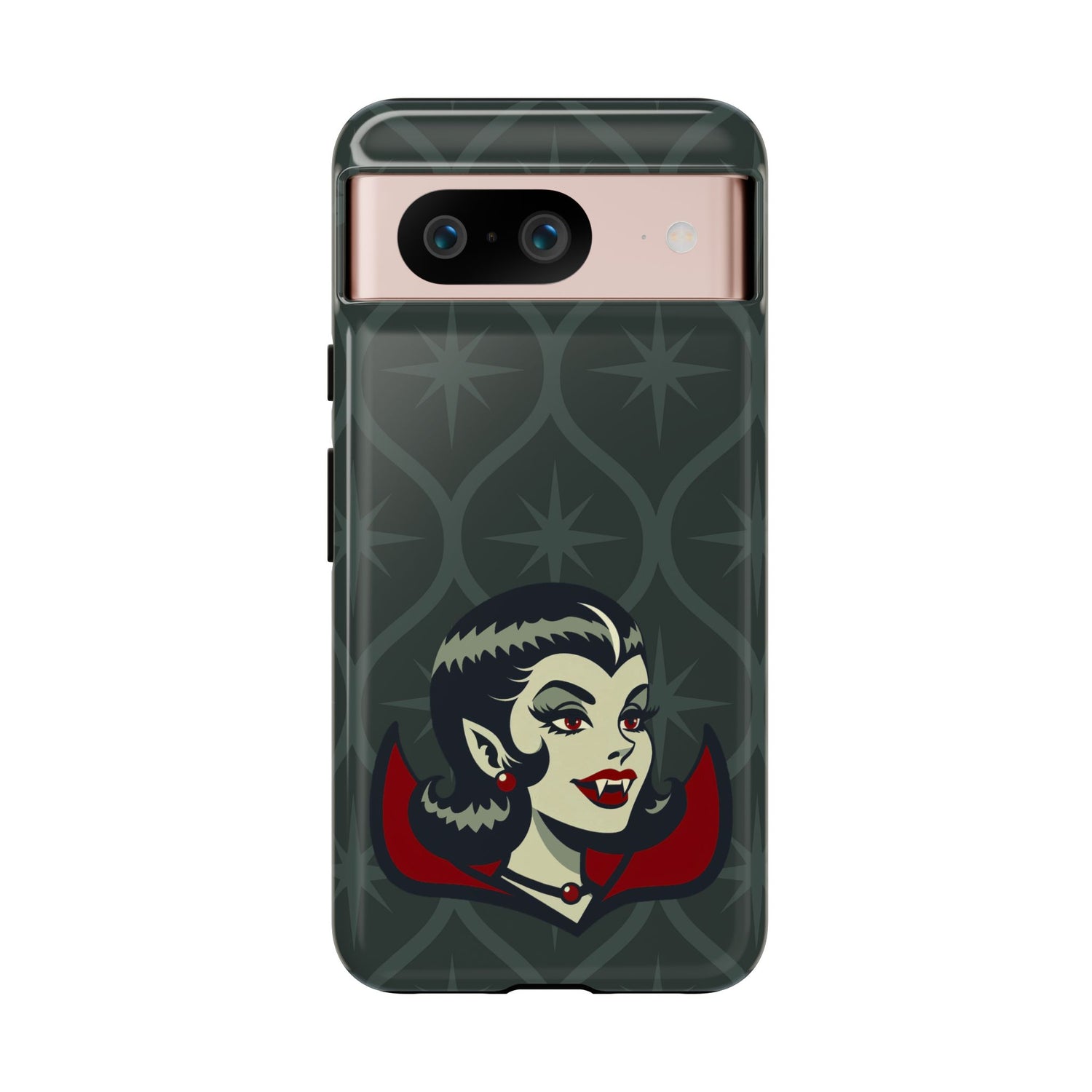 Vampire Dracula Girl Halloween Goth Horror Buff MCM Green Tough Phone Case