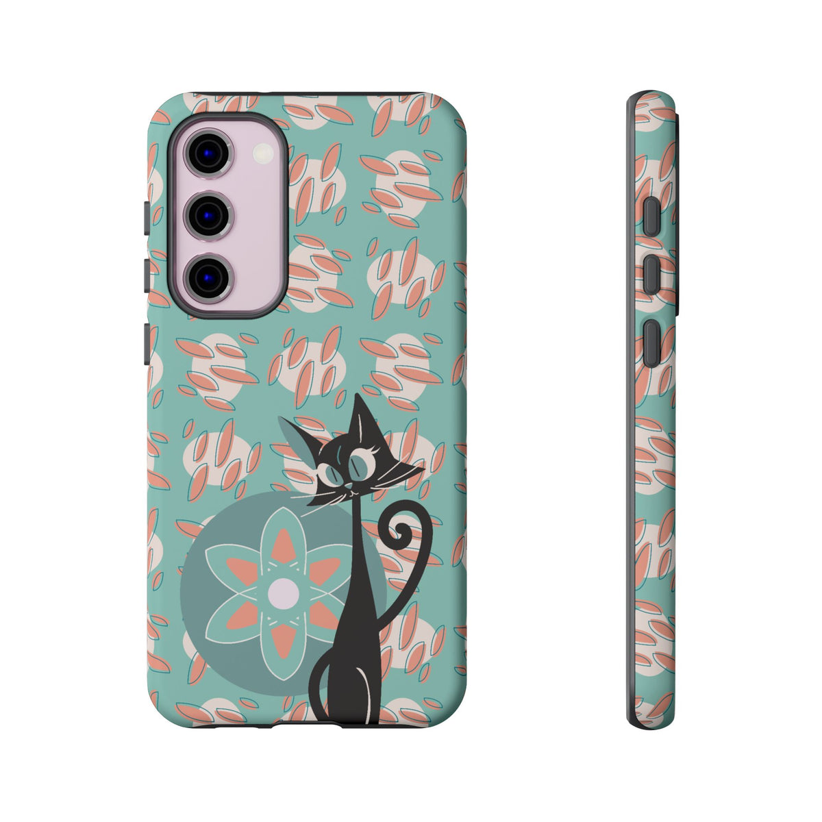 Atomic Cat, Mid Century Modern Funky Fun Smart Phone Tough Phone Cases
