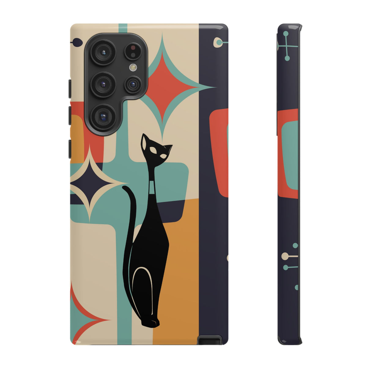 Atomic Cat, Sexton Cat, Mid Mod, Retro Geometric, Starburst Tough Phone Cases