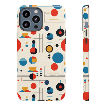 Mid Mod Bauhaus Designed iPhone, Samsung, Retro Phone Tough Cases