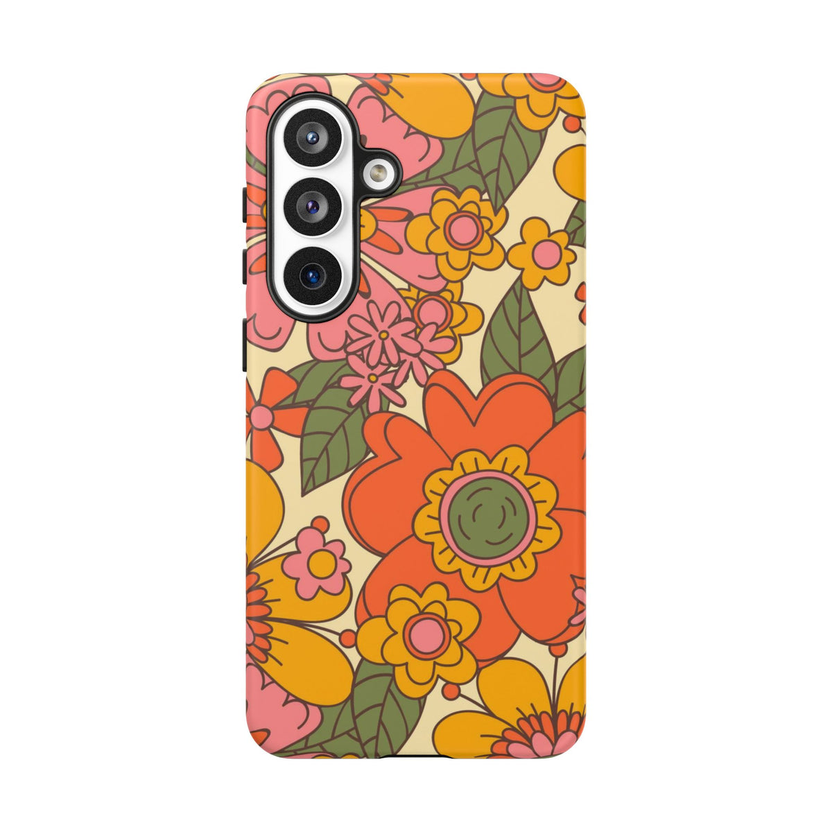 Groovy Retro Flower Power Vintage Inspired Pattern Smart Phones Tough Phone Cases
