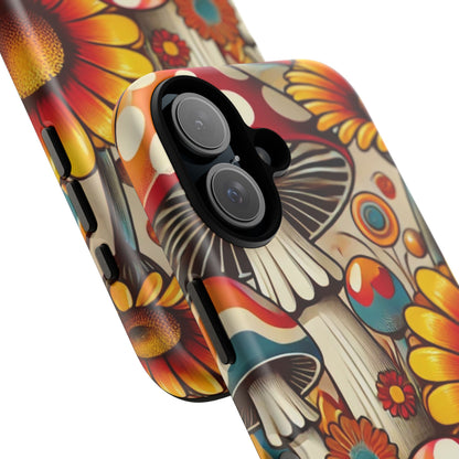 Colorful Mushroom Flower Phone Case - Boho Chic Design