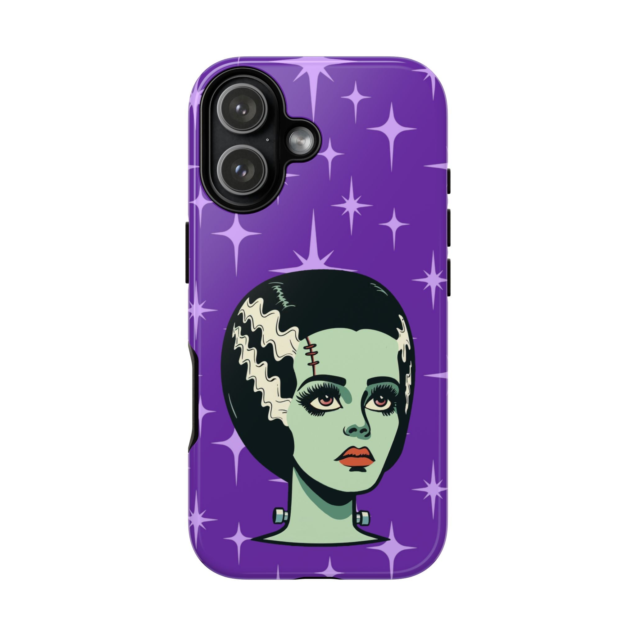Bride of Frankenstein Retro Mid Mod Horror Buff Purple Halloween Tough Phone Case