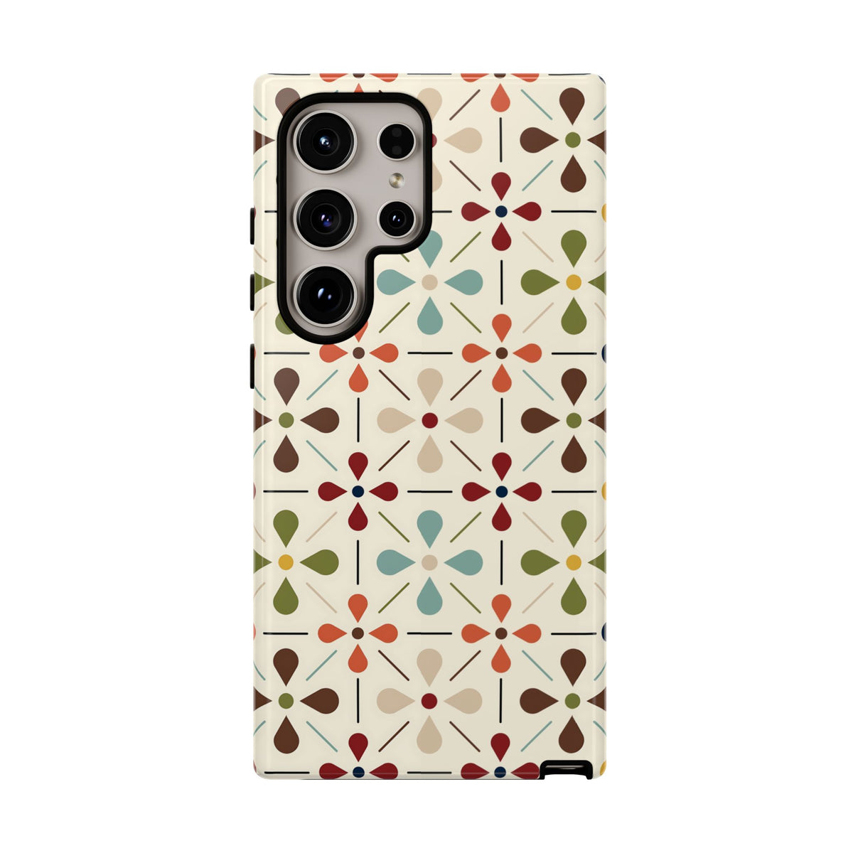 Scandinavian Flower, Mid Modern Danish Design Tough Phone Case