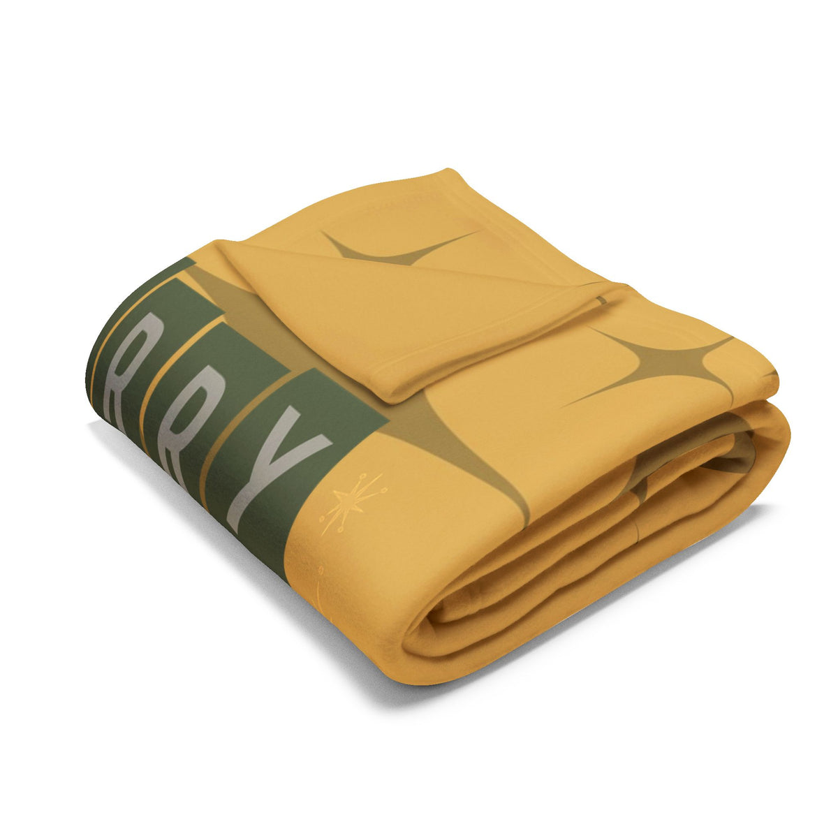 Retro Holiday Kitsch, Vintage Christmas Fleece Blanket - Merry Christmas Holiday Throw - Mid Century Modern Gal