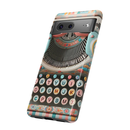 Retro Typewriter Mid Mod Kitschy  Quirky Fun Smart Phone, Tough Cases