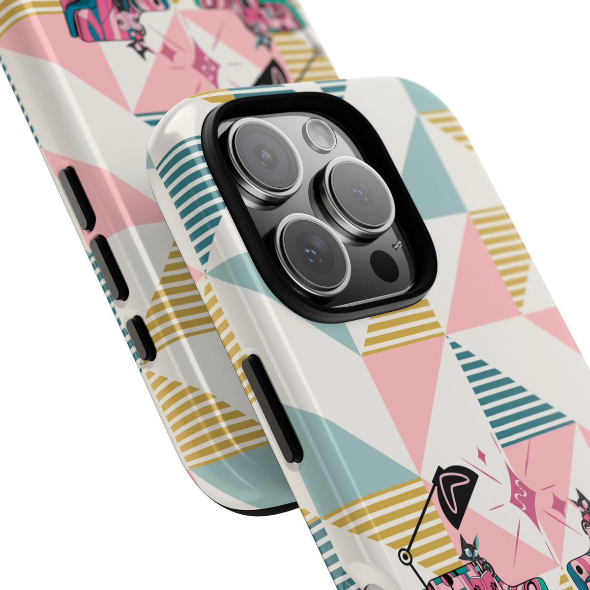 Atomic Cats Reading, Book Talk, Book Lover, Retro Chic Phone Case with Retro Vibe - Cozy Living Room Design