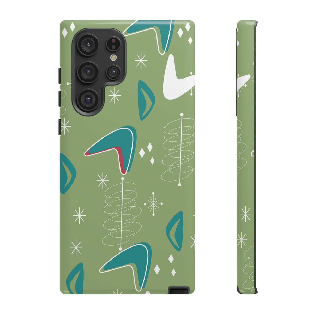 Mid Century Modern Atomic Boomerang, 50s Space Age Tough Phone Case