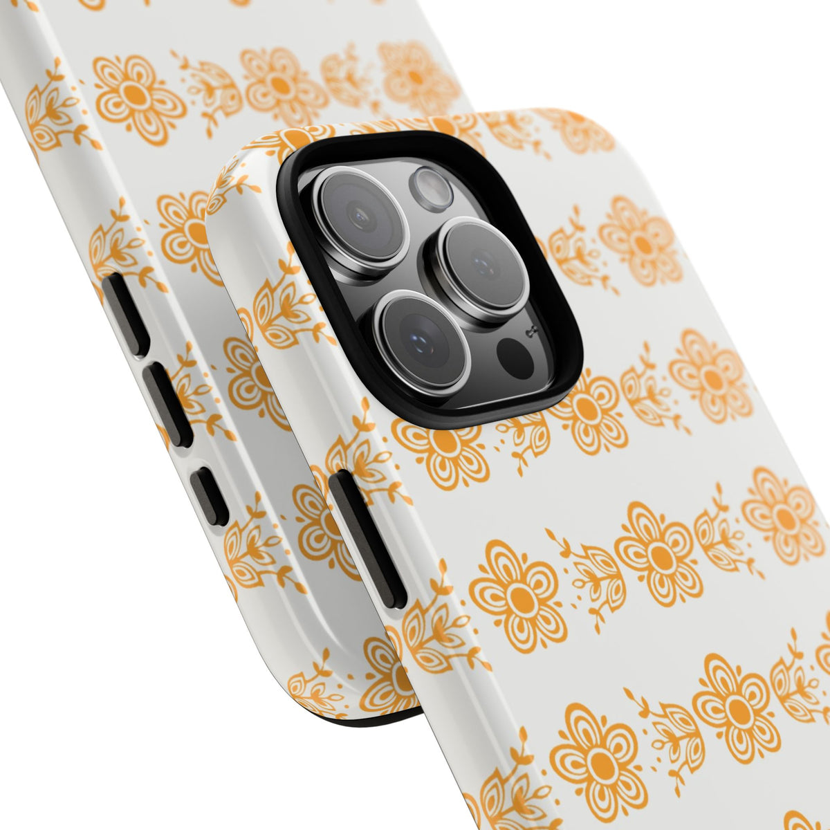 Pyrex Golden Butterfly Floral Phone Case, Tough Cases for Stylish Protection, Gift for Her, Durable, Trendy Floral Design, Cell Phone Cover