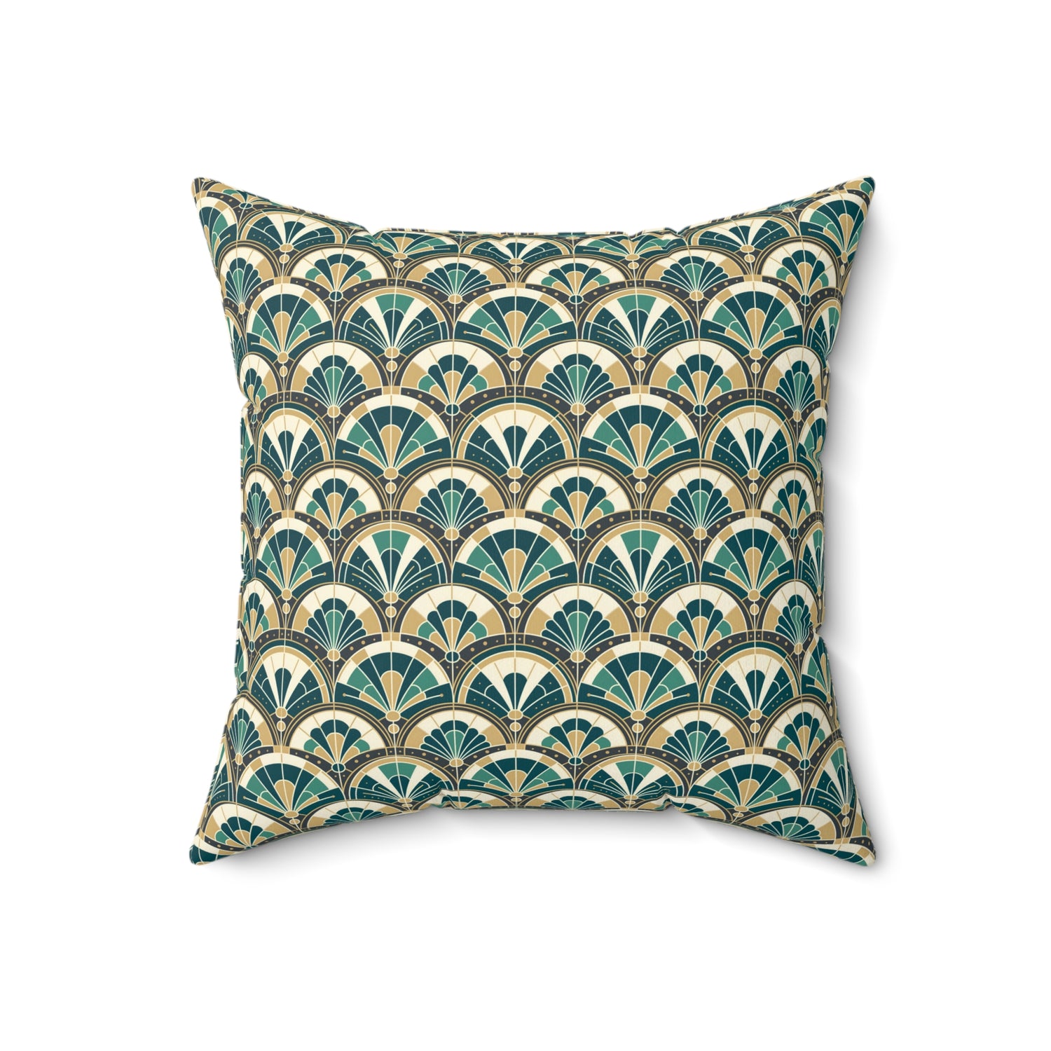 Art Deco Peacock Inspired Pillow Cover and Insert - Mid Century Modern Gal