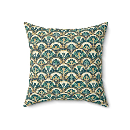 Art Deco Peacock Inspired Pillow Cover and Insert - Mid Century Modern Gal
