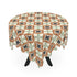 Mid Century Modern Interlocking Geometric, Terracotta Sage Charcoal Tablecloth - Mid Century Modern Gal