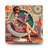 60s Mod Gal, Mid Century Modern Kitschy Acrylic Wall Clock - Mid Century Modern Gal