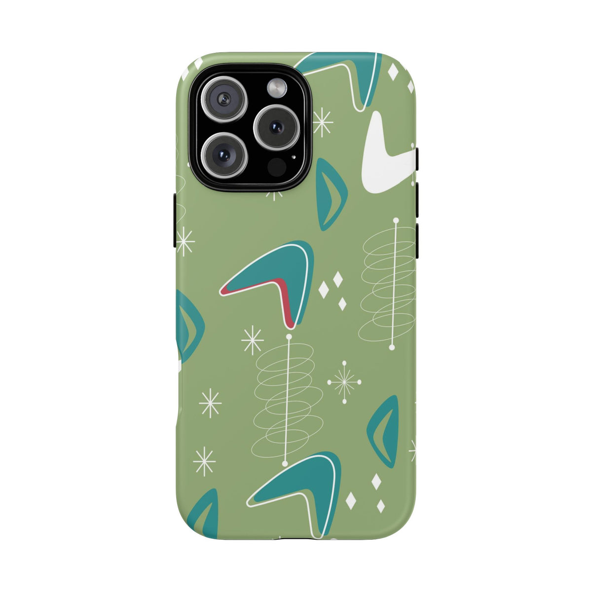 Mid Century Modern Atomic Boomerang, 50s Space Age Tough Phone Case
